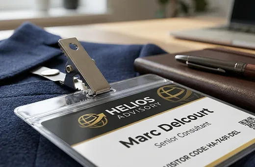 Alligator crocodile clip attachment for office badges