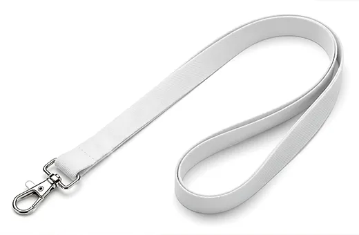 Flat polyester lanyard with sublimated logo printing