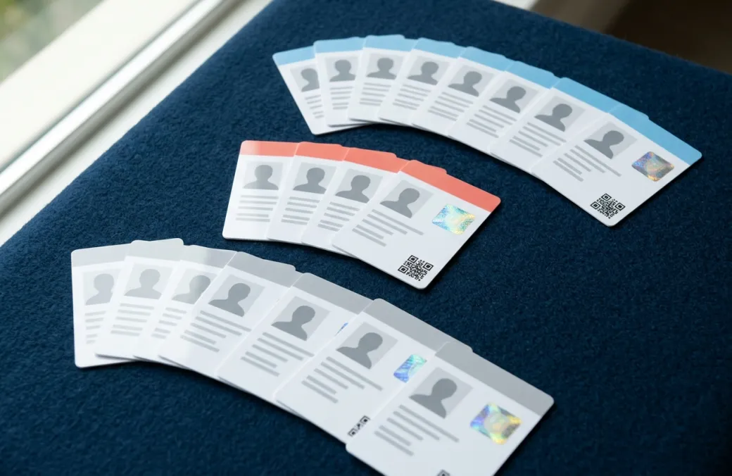 Student card with the European Student Card QR code printed for each student