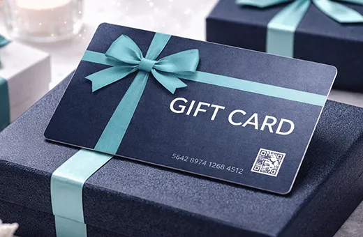 Custom gift card with premium presentation