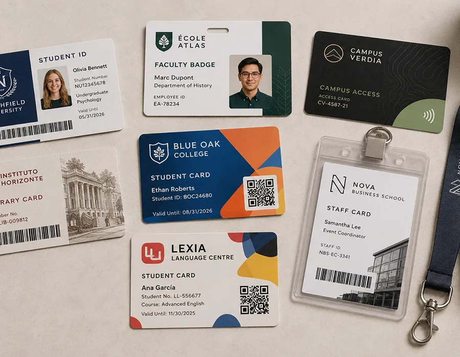 Student cards, faculty IDs and campus access cards produced by Lumacards for European universities