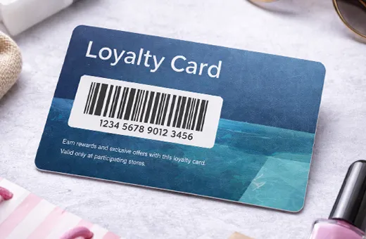 Custom loyalty card with barcode