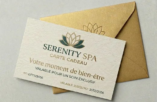 Paper gift card with barcode for retail and hospitality