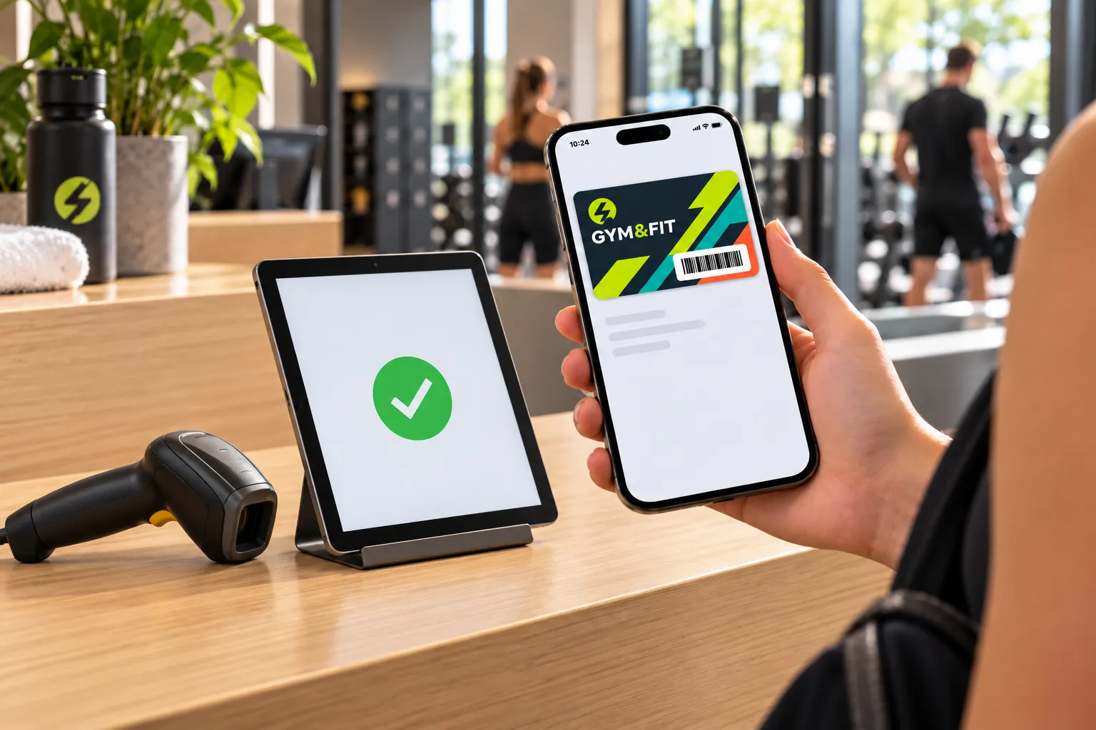 Carte de membre personnalisée dans Apple Wallet sur le smartphone d'un adhérent