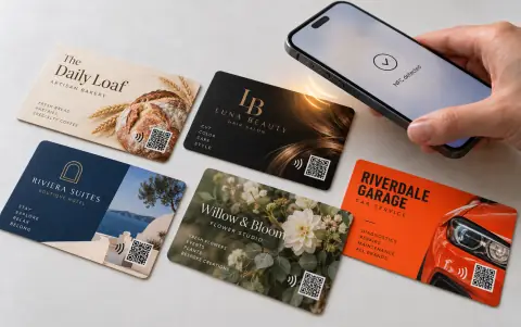 Link Cards NFC and QR code cards for reviews and social media