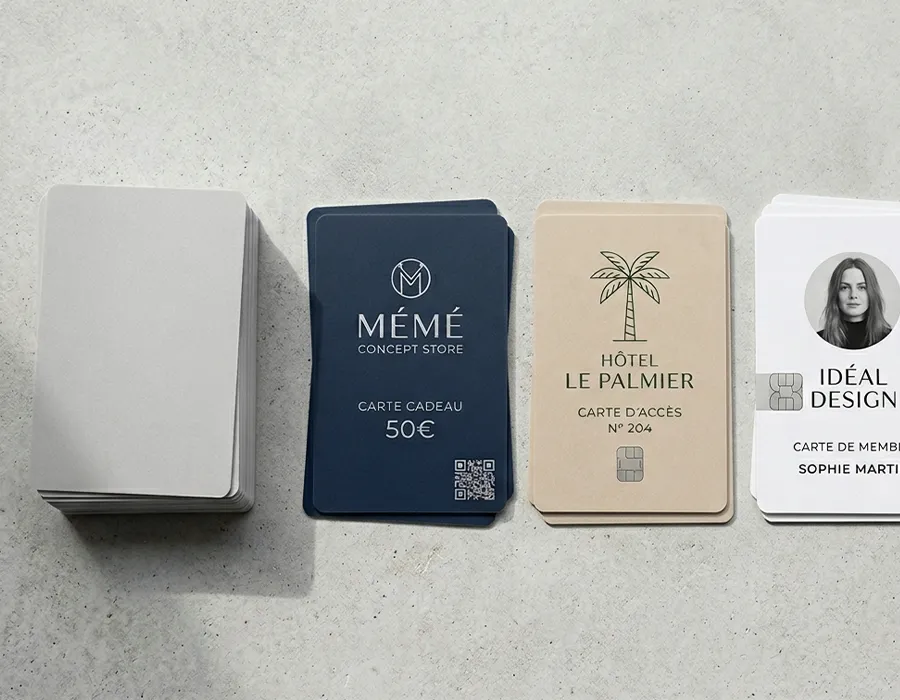 Custom PVC cards with premium finishes for professional brands