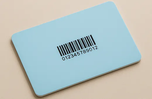 Gift card with barcode for point-of-sale scanning and retail activation