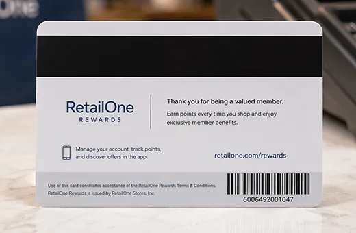 Hi-Co 2750 Oersted magnetic stripe card standard high coercivity for banking and retail POS