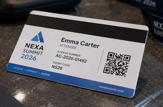 Magnetic stripe card combined with variable data printing numbering barcode QR code or variable text for per-card personalisation