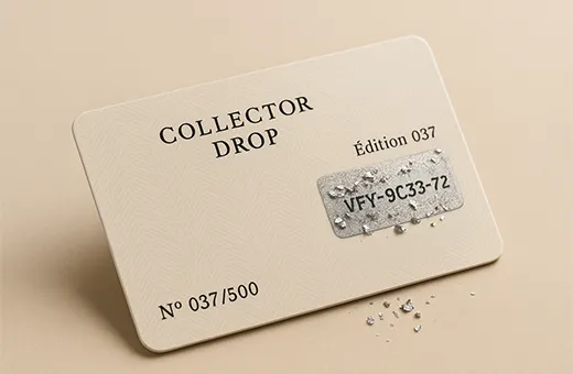 Gift card with scratch-off ink concealing a unique activation code