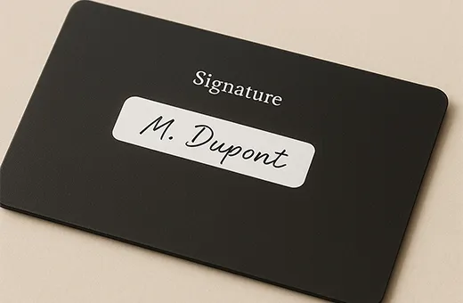 Student card with signature or validity sticker panel for multi-year re-enrolment