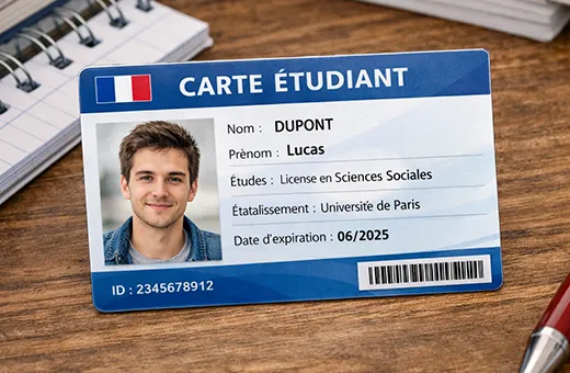 Custom student card for schools and universities