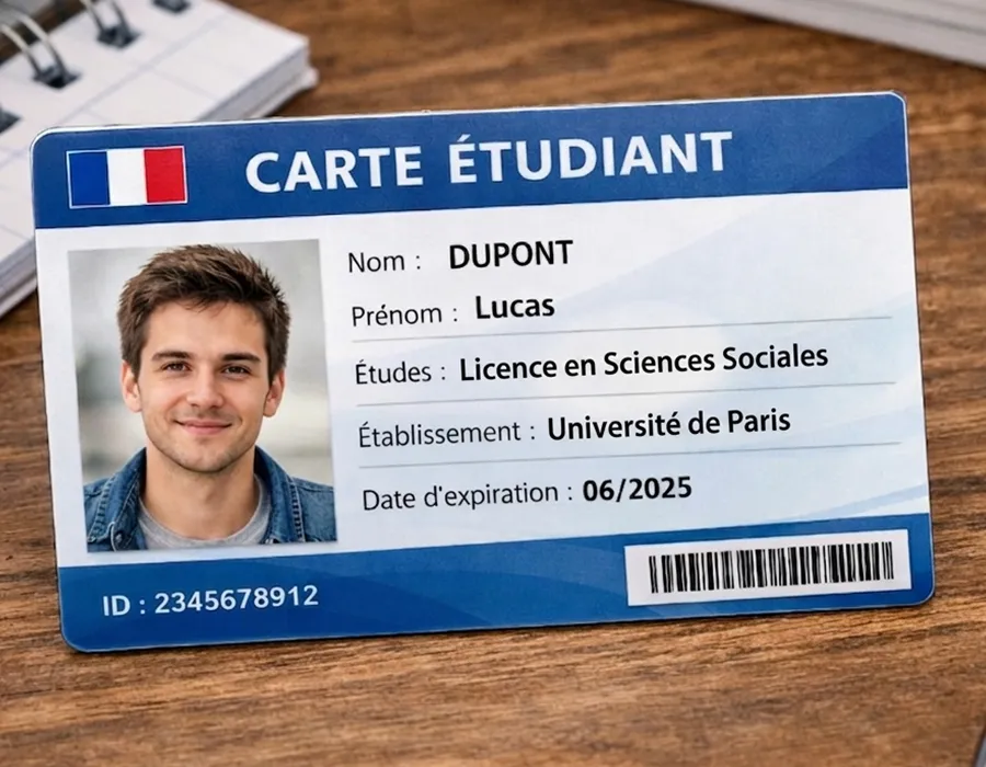 Custom PVC student ID cards with photo and campus access for universities and schools